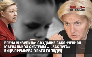 Елена Мизулина: создание законченной ювенальной системы – «заслуга» вице-премьера Ольги Голодец